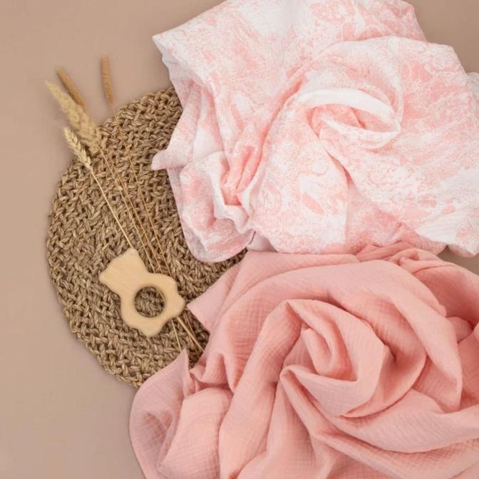 140 (Мс)-2.22 Пеленка "Муслин", 130х90см, 2шт/уп. коралл