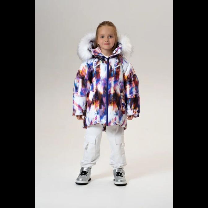КУРТКА ОЛЁКМА ПРИНТ ЛЕДЯНЫЙ ПЕРЬЯ НАТ. ОПУШКА