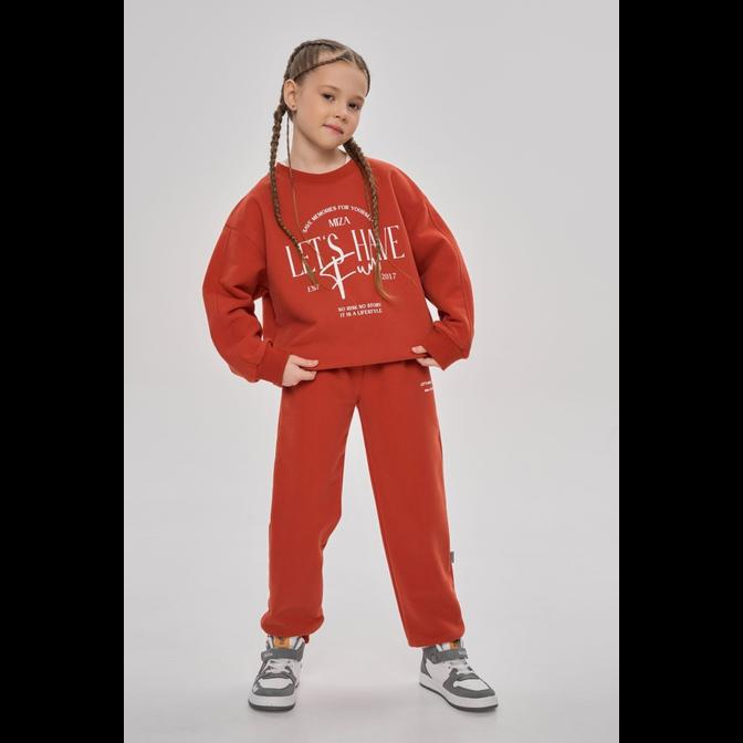 Костюм из футера 1007-23-25 терракотовый
