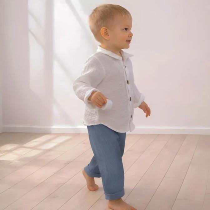 929.622(Мс)-10 Комплект летний с длинным рукавом для мальчика "Муслин", джинс, лето