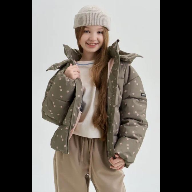 SS2026211 ПУХОВИК ВЬЮША ПРИНТ ВЕТРЕНИЦА РОЗОВАЯ