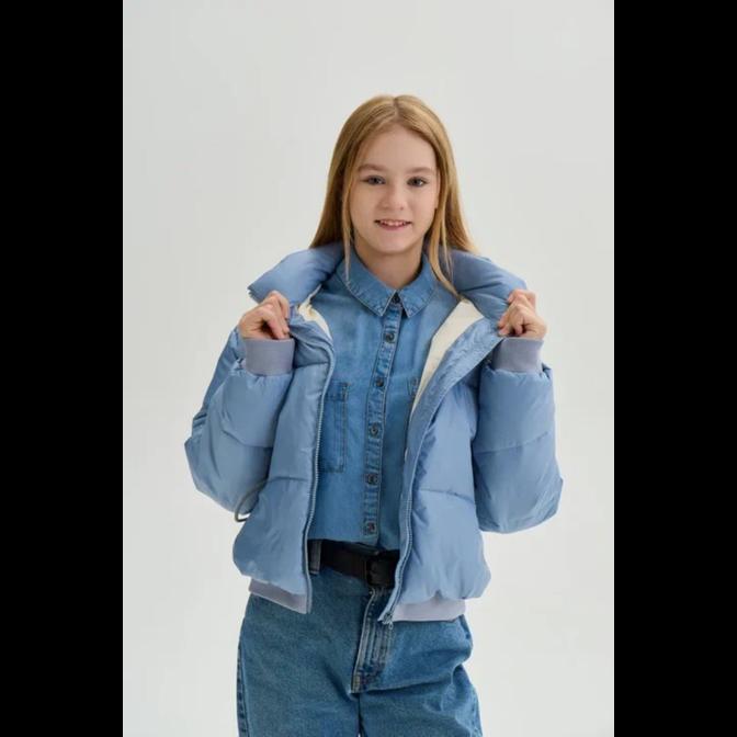 SS2026033 ПУХОВИК КОРГА СЕРО-ГОЛУБОЙ