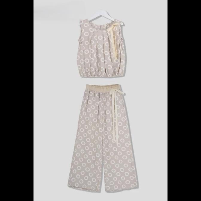 23113AB Комплект- блуза с брюками, светло-бежевый