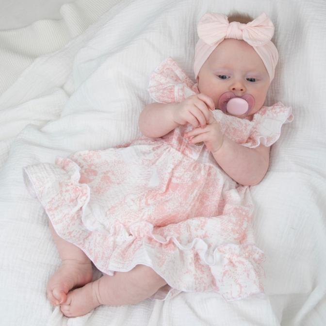 484(Мс)-роз.обл Платье с крылышками "Муслин", розовые облака, лето