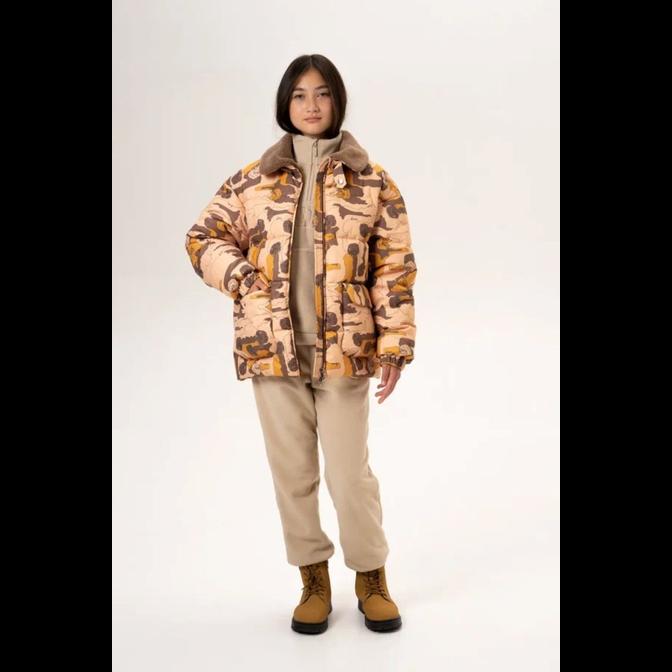 КУРТКА МАЙЯ ПРИНТ ПЕСЧАНЫЙ МАНУЛ С КАПЮШОНОМ